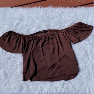 Off the shoulder silk top!